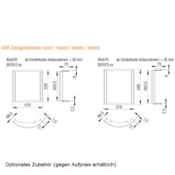 Kamineinsatz 45x51K Rund 6kW DIBt -Besten Kamin Laden 45k rund designrahmen 1280x1280