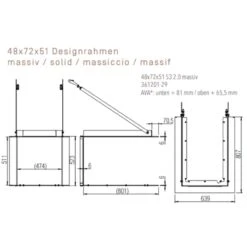 Panorama Kamineinsatz 48x72x51 S3 15kW DIBt -Besten Kamin Laden 48x72x51 S3 kamineinsatz Design blendrahmen massiv 1280x1280