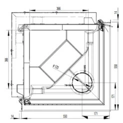 Eck-Kamineinsatz 55x55x68K 7kW DIBt 14 Eck-Kamineinsatz 55x55x68K 7kW DIBt -Besten Kamin Laden 55x55x68k masse2 1280x1280