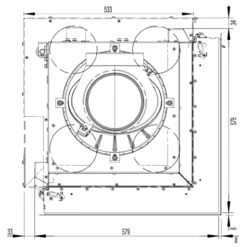 Eck-Kamineinsatz 55x55x68K 7kW DIBt 15 Eck-Kamineinsatz 55x55x68K 7kW DIBt -Besten Kamin Laden 55x55x68k masse3 1280x1280