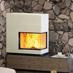 Eck-Kamineinsatz 63x40x42K Rechts Verglast 8kW DIBT -Besten Kamin Laden 63x40x42K rechts int2 1280x1280