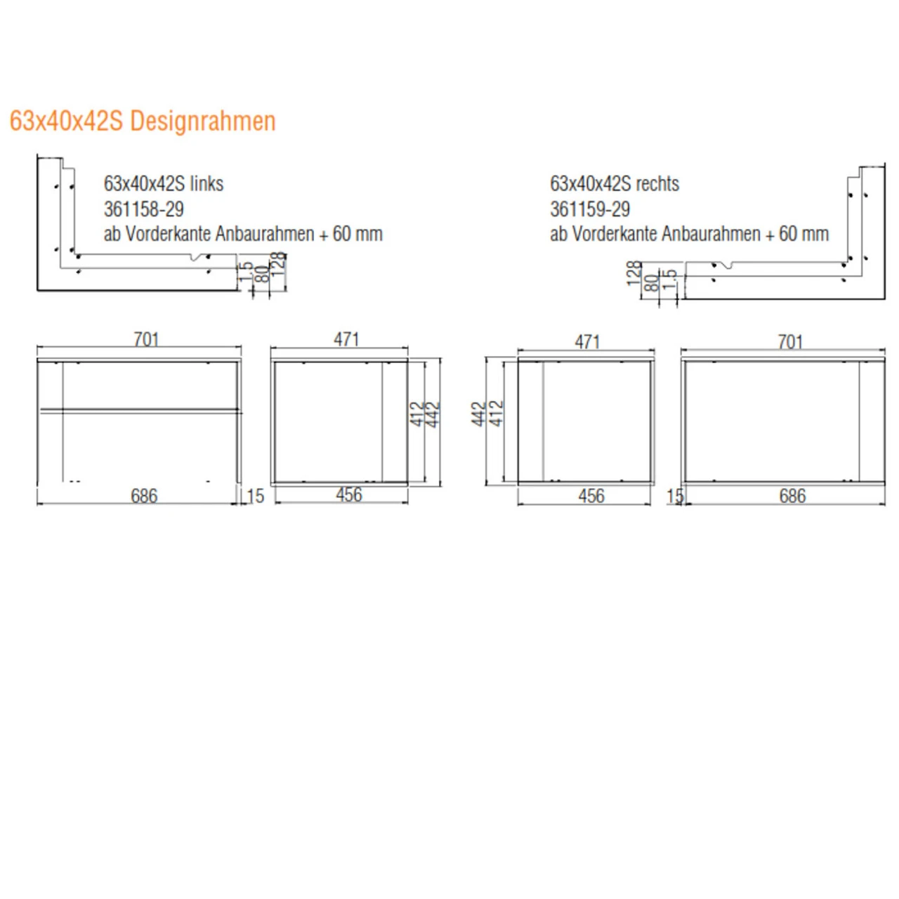 Eck-Kamineinsatz 63x40x42S Rechts Verglaste Hebetür 8kW DIBT 8 Eck-Kamineinsatz 63x40x42S Rechts Verglaste Hebetür 8kW DIBT – Bild 6
