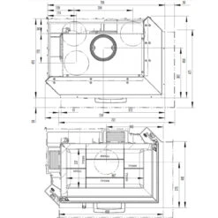 Eck-Kamineinsatz 63x40x42S Rechts Verglaste Hebetür 8kW DIBT 12 Eck-Kamineinsatz 63x40x42S Rechts Verglaste Hebetür 8kW DIBT -Besten Kamin Laden 63x40x42S rechts masse2 1280x1280