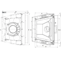 Kamineinsatz 65x51S 8kW Hebetür DIBt -Besten Kamin Laden 65x51S gerade masse2 1280x1280