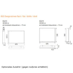 Kamineinsatz 65x51S 8kW Hebetür DIBt -Besten Kamin Laden 65x57S gerade desigrahmen flach 1280x1280