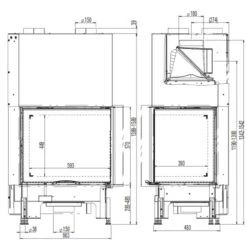 Eck-Kamineinsatz 69x49x57S Rechts Verglaste Hebetür 9kW 14 Eck-Kamineinsatz 69x49x57S Rechts Verglaste Hebetür 9kW -Besten Kamin Laden 69x49x57s rechts masse1 1280x1280