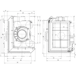 Eck-Kamineinsatz 69x49x57S Rechts Verglaste Hebetür 9kW 15 Eck-Kamineinsatz 69x49x57S Rechts Verglaste Hebetür 9kW -Besten Kamin Laden 69x49x57s rechts masse2 1280x1280
