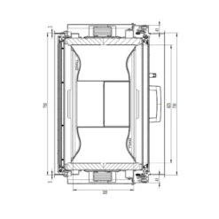 Tunnel Kamineinsatz 75x39SII 10kW Hebetür DIBt -Besten Kamin Laden 75x39S II masse2 1280x1280