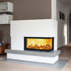 Eck-Kamineinsatz 89x49x45S Rechts Verglaste Hebetür 12kW -Besten Kamin Laden 89x49x45s int2 1280x1280