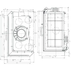 Eck-Kamineinsatz 89x49x45S Links Verglaste Hebetür 12kW 13 Eck-Kamineinsatz 89x49x45S Links Verglaste Hebetür 12kW -Besten Kamin Laden 89x49x45s links masse2 1280x1280