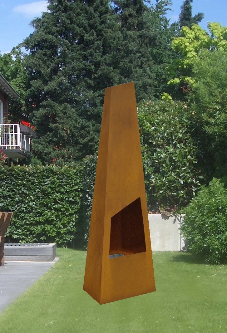 Outdoor/Garten Kamin Chingo XXL Corten Stahl 4 Outdoor/Garten Kamin Chingo XXL Corten Stahl – Bild 2