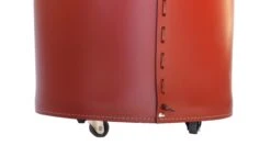 Giro Designer Holzkorb Rot Aus Regeneriertem Leder Mit Rollen -Besten Kamin Laden Giro K09 03 1280x1280