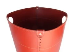 Giro Designer Holzkorb Rot Aus Regeneriertem Leder Mit Rollen -Besten Kamin Laden Giro K09 05 1280x1280