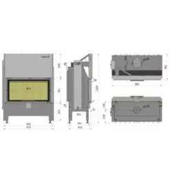 Heatro 81H Black Kamineinsatz Mit Hebetür 12kW -Besten Kamin Laden Hajduk Heatro 81H Kamineinsatz Masszeichnung 1280x1280