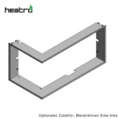 Heatro 81LH Black Eck-Kamineinsatz Mit Hebetür 12kW Linksverglast -Besten Kamin Laden Heatro Kamineins tze Blendrahmen Ecke links 1280x1280 1