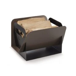 Hoya Designer Holzkorb Aus Aluminium Schwarz Und Bronze