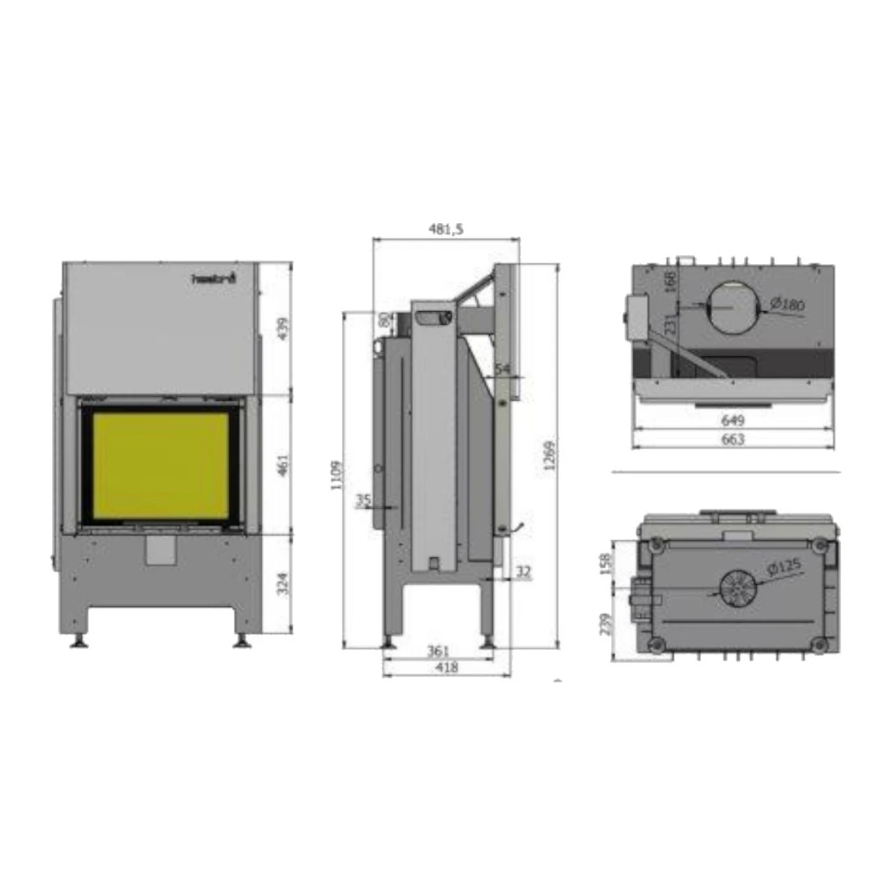 Heatro 55H Black Kamineinsatz Mit Hebetür 9kW 8 Heatro 55H Black Kamineinsatz Mit Hebetür 9kW – Bild 6