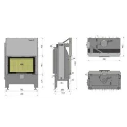 Heatro 69H Kamineinsatz Mit Hebetür 11kW 17 Heatro 69H Kamineinsatz Mit Hebetür 11kW -Besten Kamin Laden Kamineinsatz Hajduk Heatro 69H Masszeichnung 1280x1280