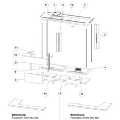 Miu Xtra Designer Kaminbausatz 10kW DIBt Und Wärmespeicherung -Besten Kamin Laden Miu xtra aufbau 1280x1280