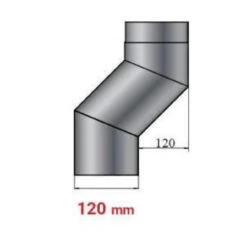 Versatzbogen 120 Mm Länge 370 Mm - 130 Mm Ø -Besten Kamin Laden SB 120 titel 1280x1280