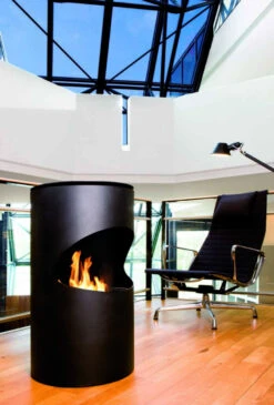 Silo Designer Bioethanolkamin Mit Keramik Brenner -Besten Kamin Laden Silo black bio 1280x1280