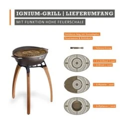 TARAN Gourmet Design Grill Und Feuerschale Aus Gusseisen -Besten Kamin Laden TARAN Design Grill Ignium lieferumfang hohes modell 1280x1280 3
