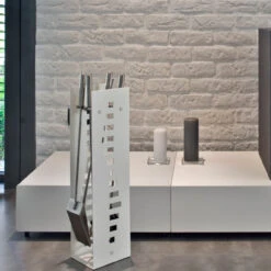 Designer Kaminbesteck Mit Quadraten Weiß -Besten Kamin Laden ad03w web1 1280x1280