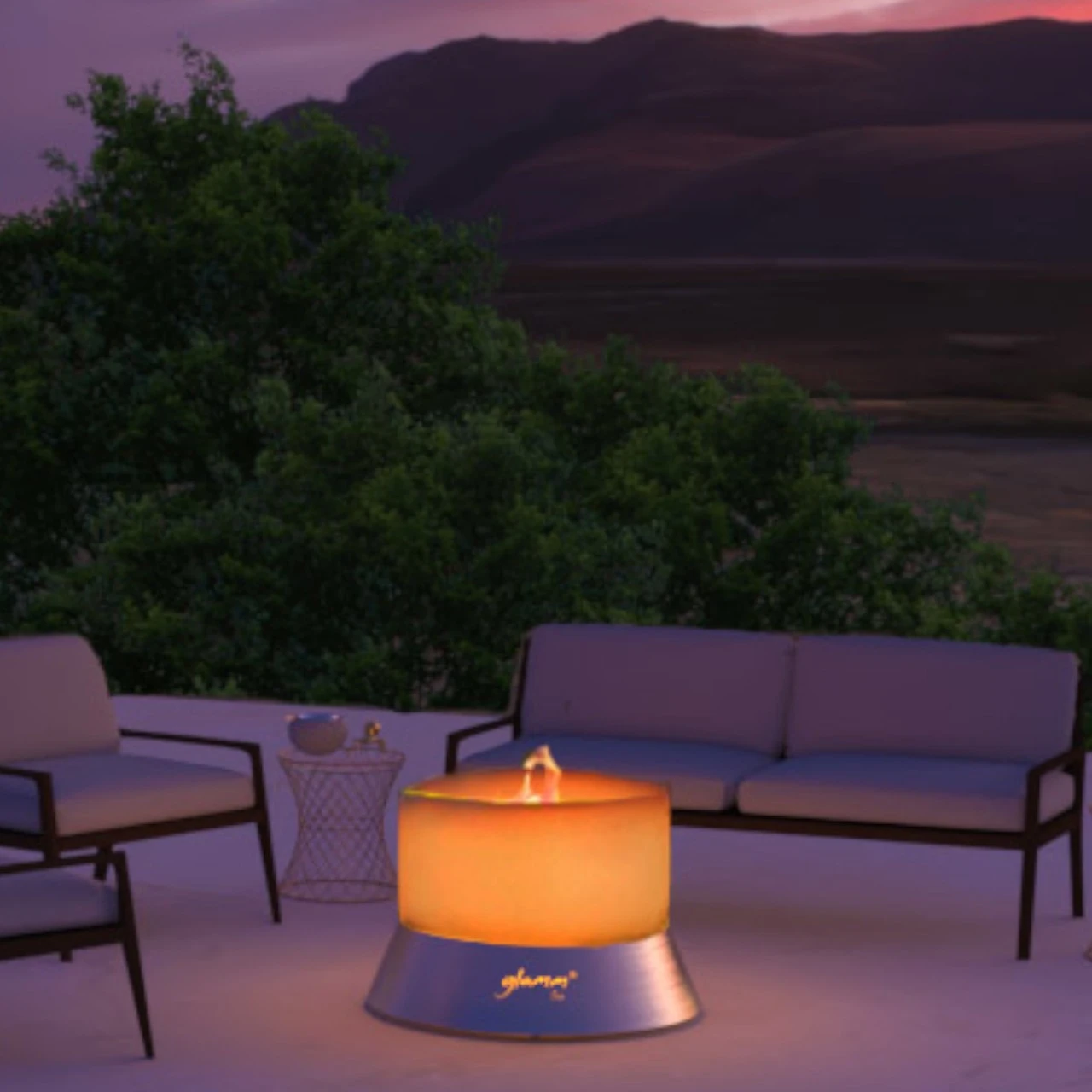 Alba Quarzglas Feuerschale Gartenkamin 7 Alba Quarzglas Feuerschale Gartenkamin – Bild 5