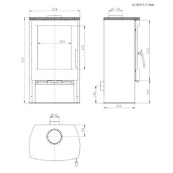 Alvesta II Kaminofen Schwarz 8kW -Besten Kamin Laden alvesta stahl masse kaminofen 1280x1280