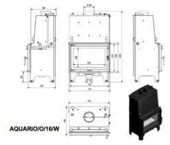 Aquario O16 Wasserführender Kamineinsatz 16kW -Besten Kamin Laden aquario o16 1280x1280