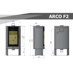 Arco F2 Kaminofen 7kW Grau -Besten Kamin Laden arco f2 kaminofen masse 1280x1280