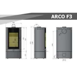 Arco F3 Kaminofen 7kW Weiß -Besten Kamin Laden arco f3 kaminofen masse 1280x1280 2