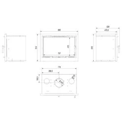 Arke 80 Warmluftkaminkassette 12kW Mit Ventilator -Besten Kamin Laden arke 80 masse 1280x1280