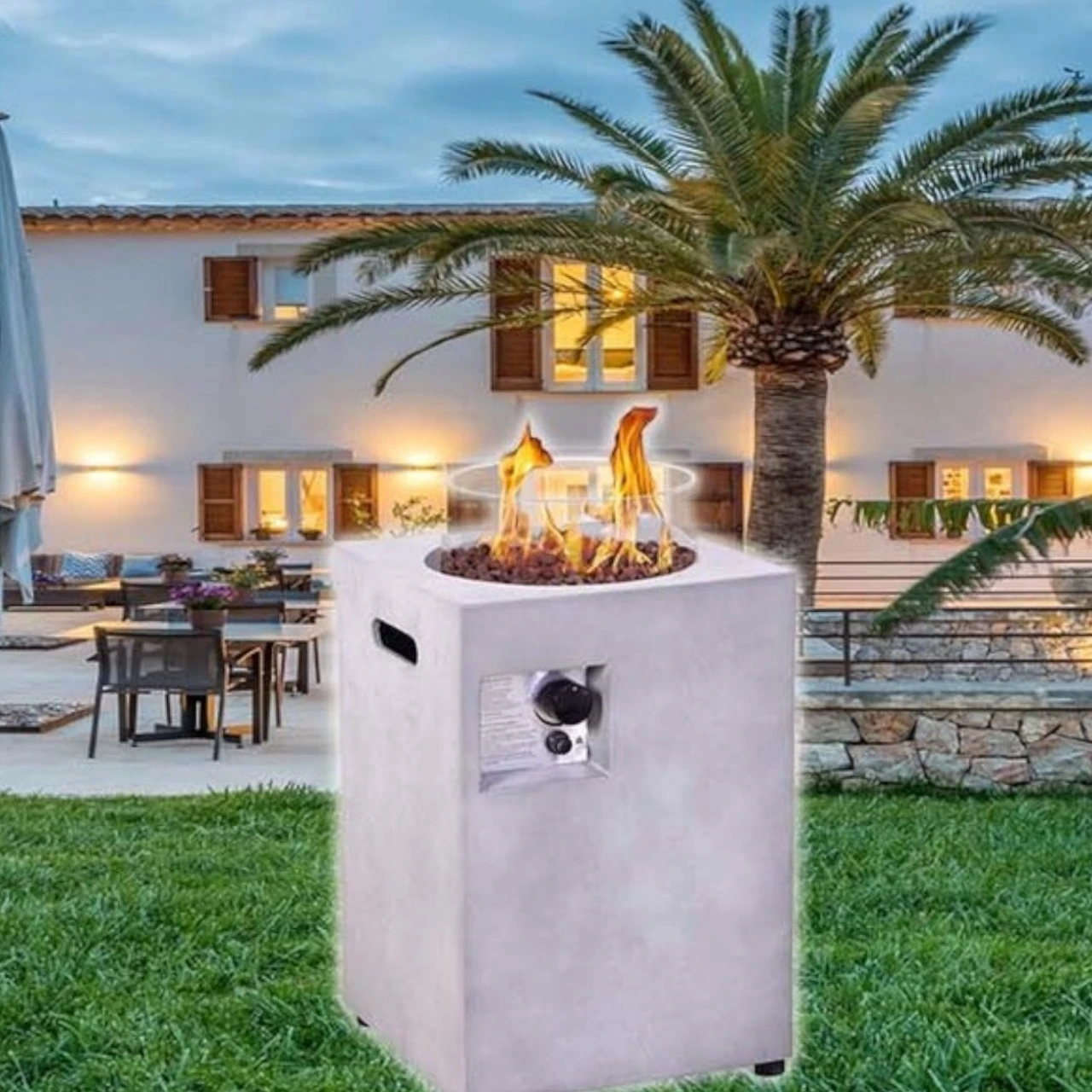 Column 40 Gaskamin Außenkamin Betonoptik 3 Column 40 Gaskamin Außenkamin Betonoptik