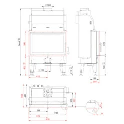 Aquatic WH80 Wasser Kamineinsatz 14kW -Besten Kamin Laden bef aquatic wh80 masse 1280x1280
