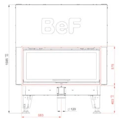 Therm V12 Panorama Kamineinsatz 13kW -Besten Kamin Laden bef thermv12 masse1 1280x1280