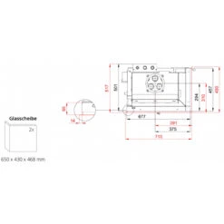Aquatic WH80CP Wasser Kamineinsatz 14kW Rechts Verglast -Besten Kamin Laden bef aquatic wh 80 cp masse1 1280x1280