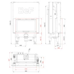 Aquatic WHV80 Wasser Kamineinsatz 14kW Hebetür -Besten Kamin Laden bef aquatic wh v 80 masse 1280x1280