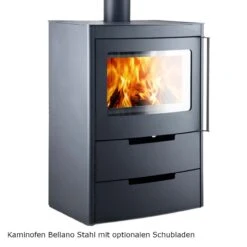 Bellano Stahl 8kW Kaminofen -Besten Kamin Laden bellano kaminofen schubladen optional 1280x1280