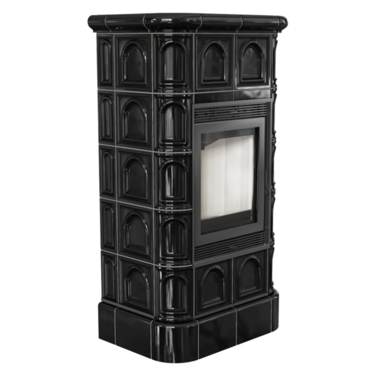 Blanka 8 Kaminbausatz Schwarze Kacheln 8kW 3 Blanka 8 Kaminbausatz Schwarze Kacheln 8kW