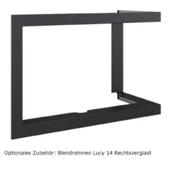 Lucy 12 Warmluft Kamineinsatz Rechtsverglast 12kW -Besten Kamin Laden blendrahemn opt lucy14 rechts slim 1280x1280 1