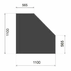 Metallbodenplatte Fünfeck 1100x1100 Mm