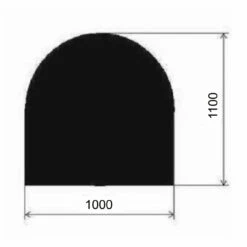 Metallbodenplatte Halbrund 1000x1100 Mm