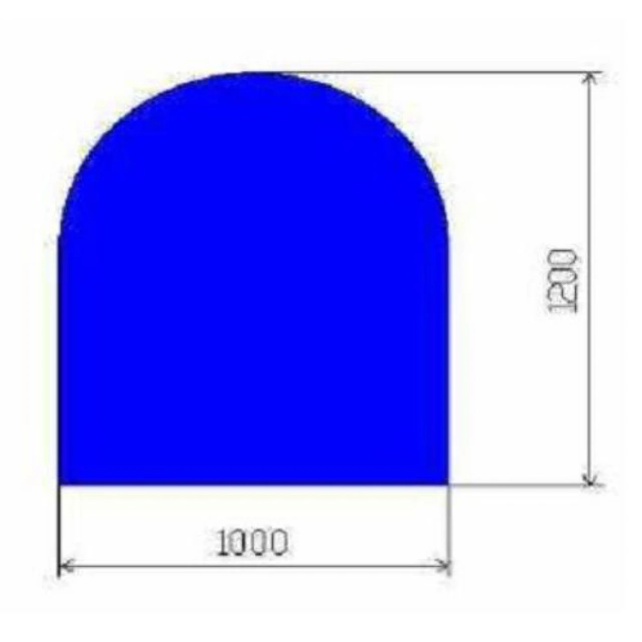 Glasbodenplatte Halbrund Mit 1000x1200 Mm 4 Glasbodenplatte Halbrund Mit 1000x1200 Mm – Bild 2