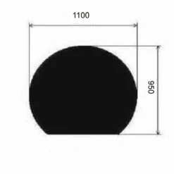 Metallbodenplatte Kreisabschnitt 1100x950 Mm