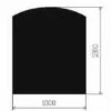 Metallbodenplatte Segmentbogen 980x1200 Mm -Besten Kamin Laden bodenplatte segmentbogen schwarz 1280x1280