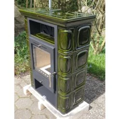 Borgholm Top Olivgrün Kachel Kaminofen 7kW -Besten Kamin Laden borgholm top gruen kaminofen web17 1280x1280