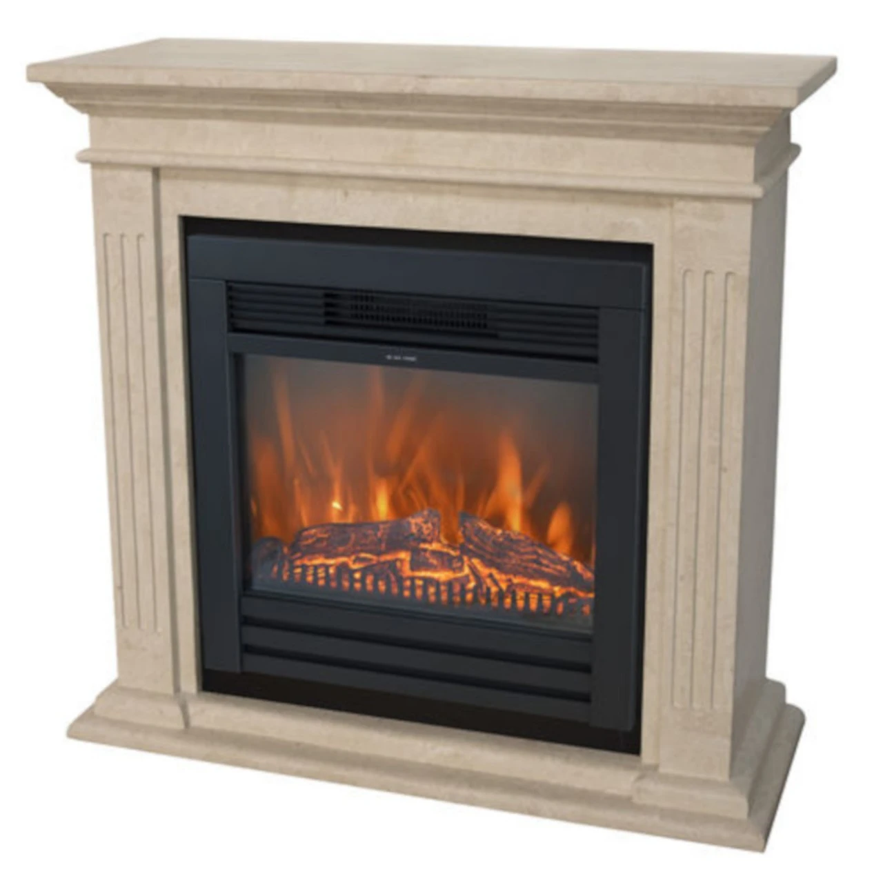 Cadiz Lucius LED Kamin Naturstein Weiß 3 Cadiz Lucius LED Kamin Naturstein Weiß