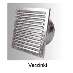 CB-Tec Außenluftgitter Mit Stutzen 23x23cm- Verschiedene Farben/Größen -Besten Kamin Laden cb tec algrvz verzinkt 1280x1280