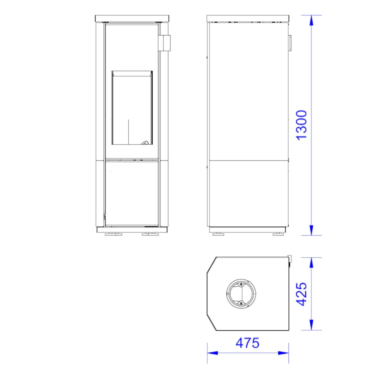 Conte Mini Eck DIBT Speicher Kaminofen 5KW Beton Natur 5 Conte Mini Eck DIBT Speicher Kaminofen 5KW Beton Natur – Bild 3